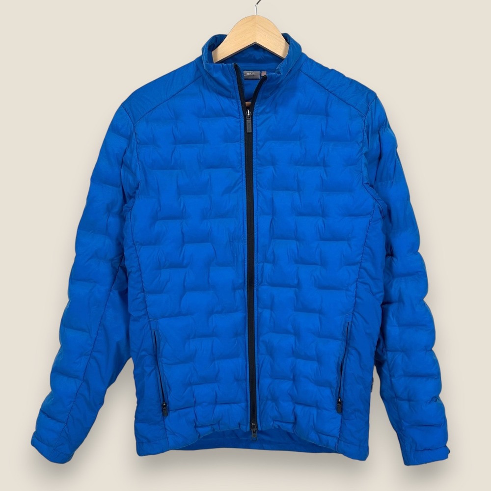 Ping Sensorwarm Quilted Puffer Jacket Men Small Blue Lightweight Full Zip Pocket